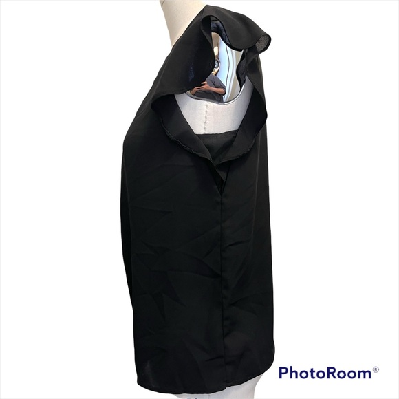 ❤️ Philosophy Black Chiffon Popover Blouse - Picture 4 of 6